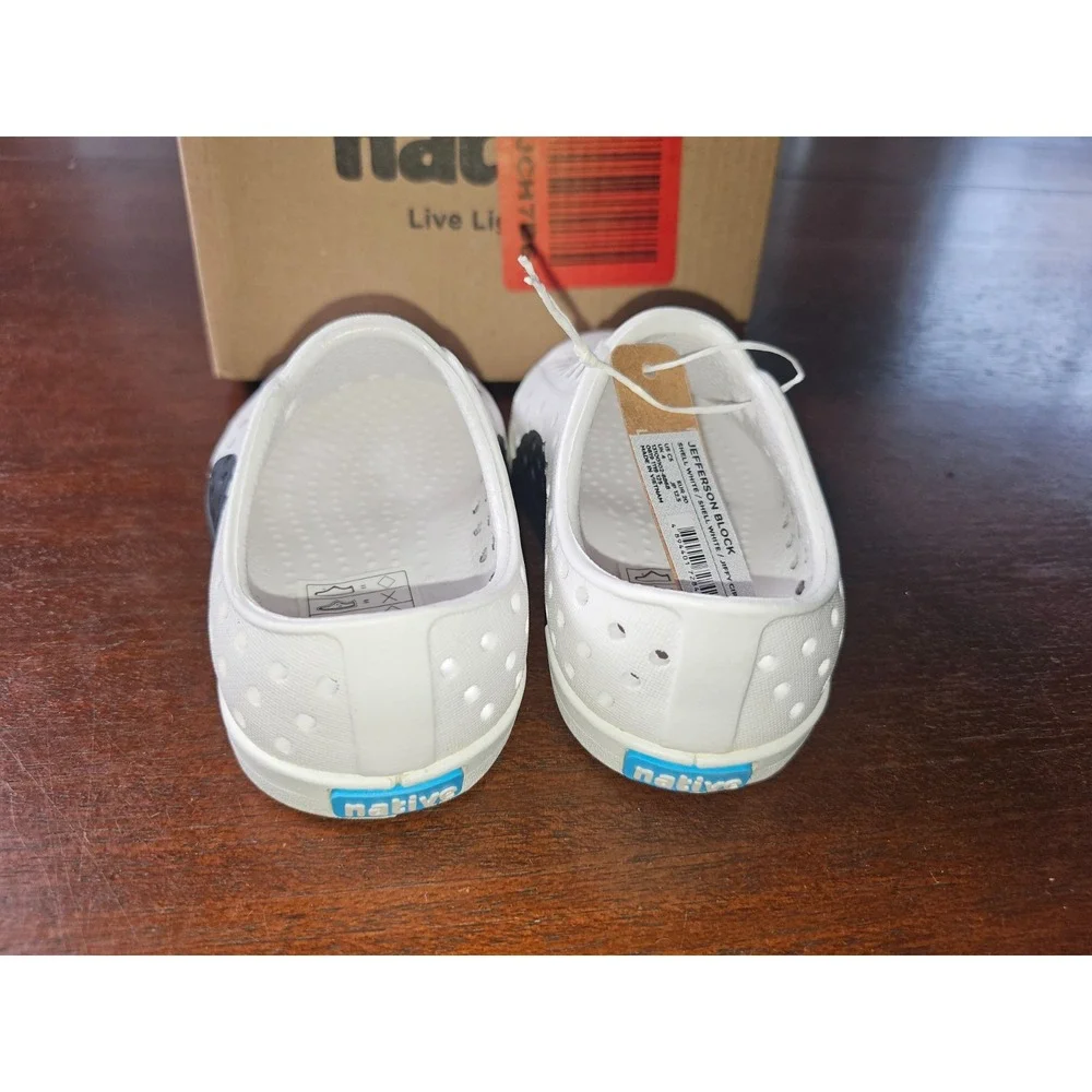 NATIVE JEFFERSON‎ CIRCLE UNISEX SLIP ON LIGHTWEIGHT EVA WATERPROOF SHOES SIZE C5